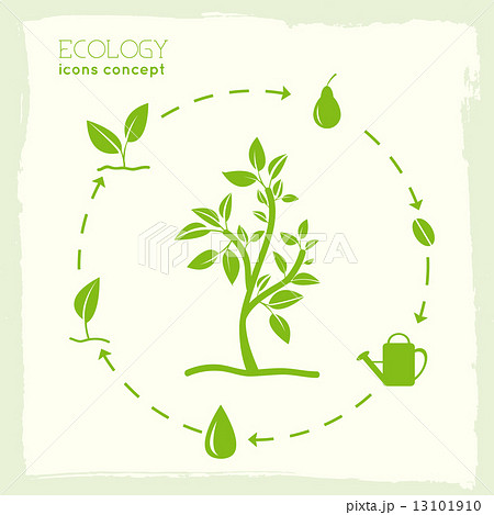 Flat design of ecology, environment, green clean energy and poll 13101910