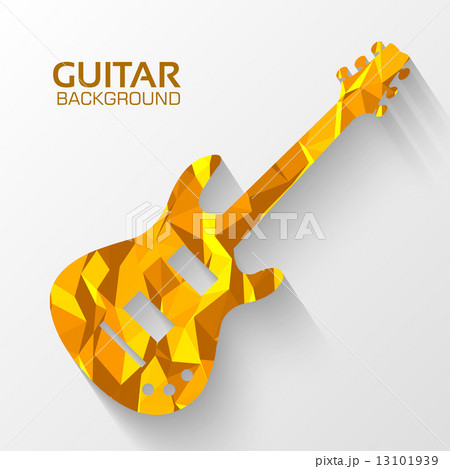 Polygonal electro guitar vector background concept. Illustration 13101939