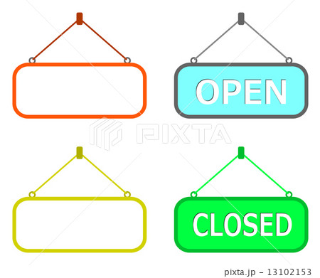 OPENとCLOSEDの札 13102153