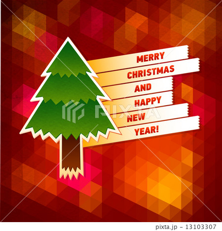 Christmas tree Greeting Card. Creative Merry Christmas Christmas tree Greeting Card. Creative Merry Christmas 13103307