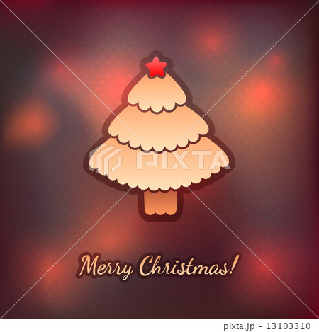 Christmas tree Greeting Card. Creative Merry Christmas tree form 13103310