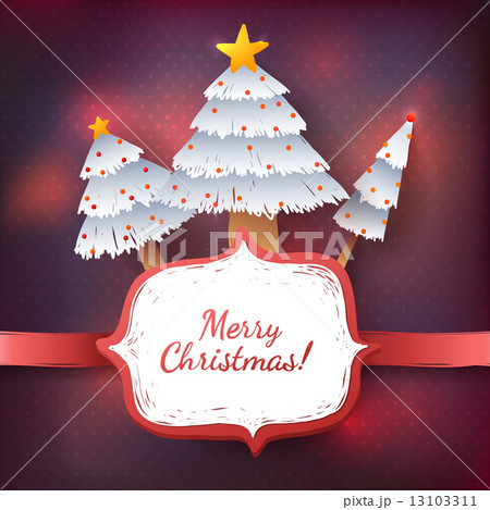 Christmas tree Greeting Card. Creative Merry Christmas tree form Christmas tree Greeting Card. Creative Merry Christmas tree form 13103311