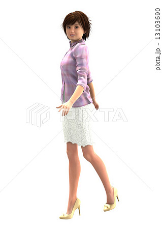 色んな表情の女性シリーズ ピンクのシャツの女性 色んな表情の女性シリーズ ピンクのシャツの女性 13103690