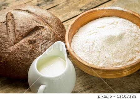Bakery ingredients background. Bakery ingredients background. 13107338