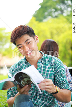 Young, student, lifestyle, eduaction, casual, handsome, man, youth, outdoor, studying, information Young, student, lifestyle, eduaction, casual, handsome, man, youth, outdoor, studying, information 13108905