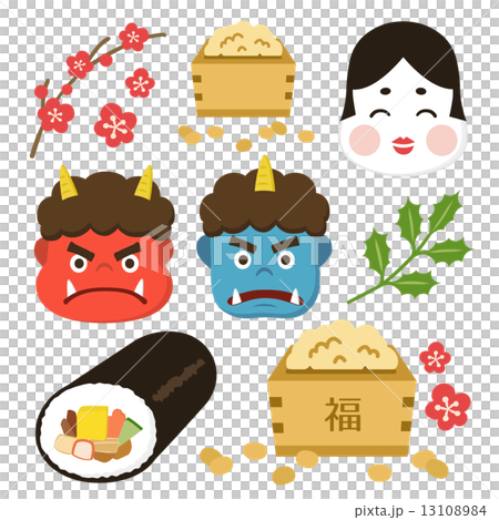 Setsubun illustration set 13108984