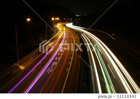 夜の九州自動車道 夜の九州自動車道 13110342