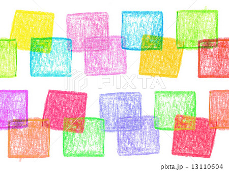 色鉛筆 四角 色鉛筆画 色えんぴつ画のイラスト素材