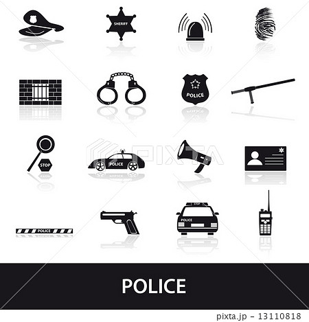 police icons set eps10 13110818
