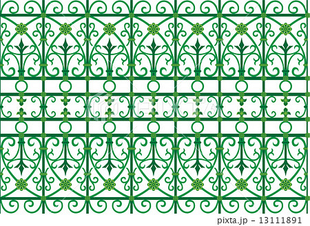 vector image of metal scoop  grating fence 13111891