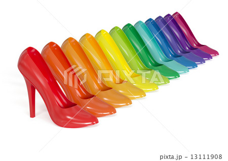 Colorful high heels isolated on white background Colorful high heels isolated on white background 13111908