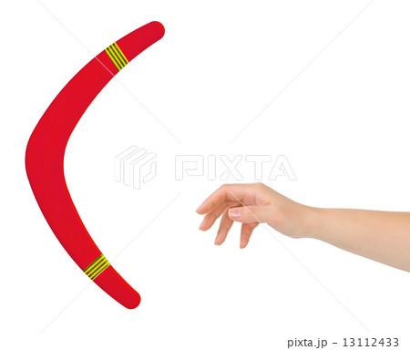 Hand and boomerang 13112433