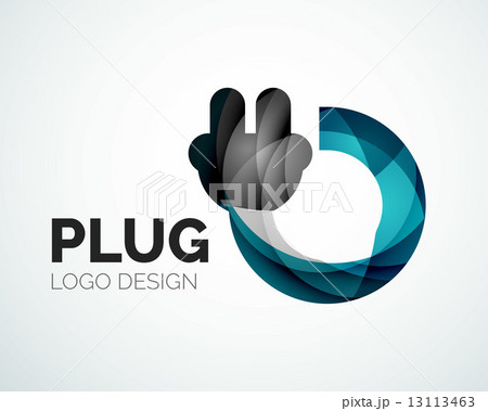 Abstract logo - plug icon 13113463