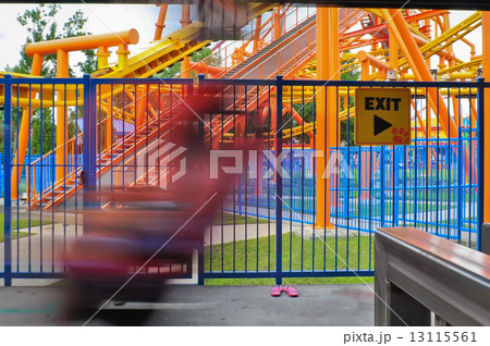 rollercoasters at amusement park 13115561
