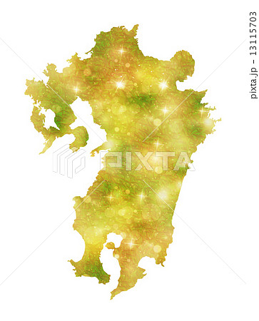 九州地図　九州　地図 13115703