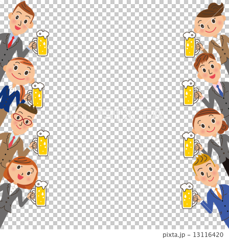 サラリーマン、ビール、乾杯 サラリーマン、ビール、乾杯 13116420