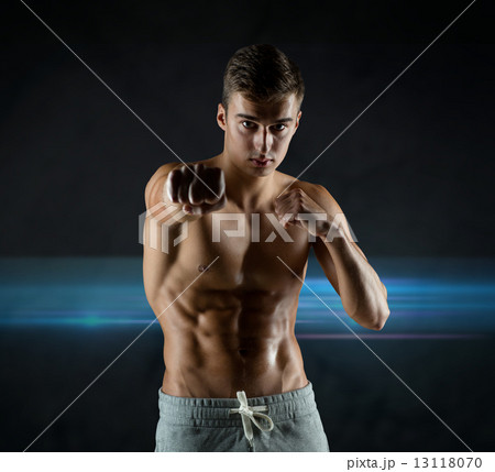 young man in fighting or boxing position young man in fighting or boxing position 13118070