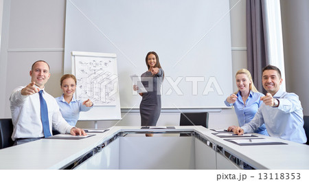 group of businesspeople pointing finger at you 13118353