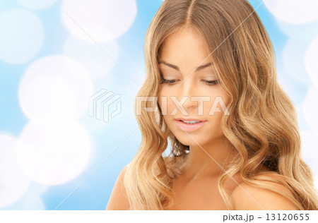 beautiful young woman with bare shoulders 13120655