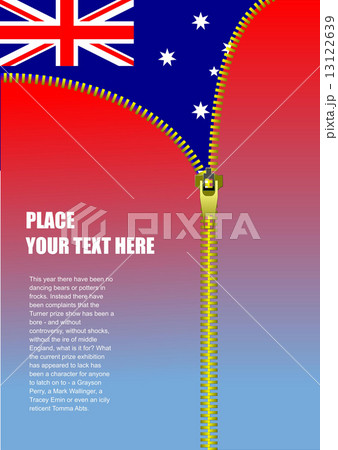 Zipper open Australia flag 13122639