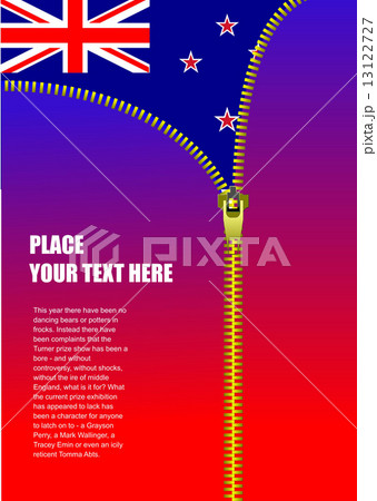 Zipper open New Zealand (Zeeland) flag 13122727