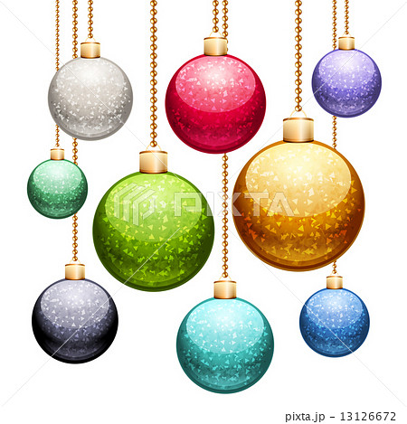 Set of Christmas Balls with Glitter 13126672