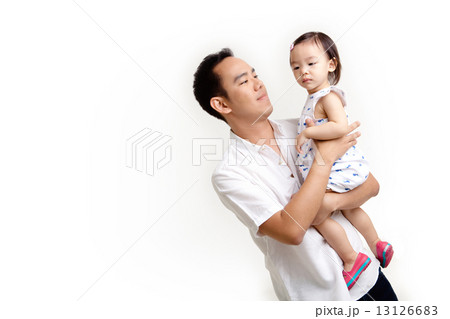 Asian Family on White Background Asian Family on White Background 13126683