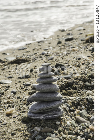 Stacked sea stones 13126847