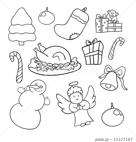 Christmas doodle set 13127167
