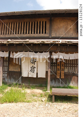 時代劇映画のセット 宿屋 庄内映画村 山形県鶴岡市 の写真素材