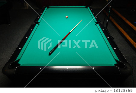 Table for billiards and ball top view Table for billiards and ball top view 13128369