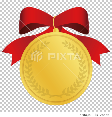 リボン付き金メダル リボン付き金メダル 13128466