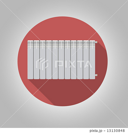 Flat vector icon for heating radiator 13130848