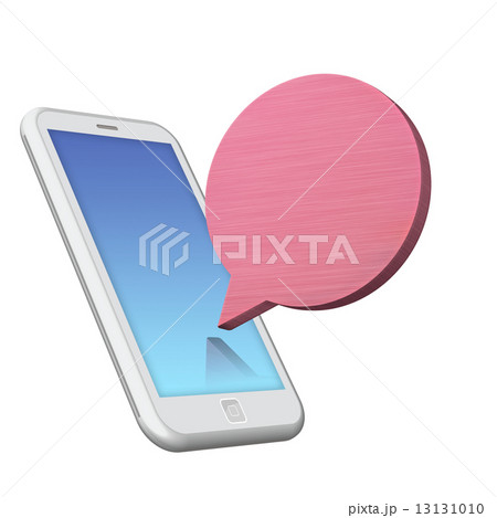 スマートフォン　吹き出し 13131010