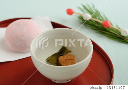 お正月の福茶と大福 13131107