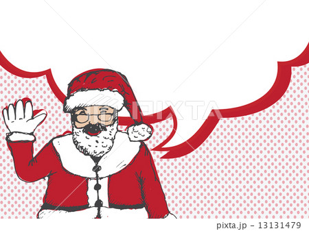 Santa Claus for Christmas hand drawn and talking Speech Bubble Santa Claus for Christmas hand drawn and talking Speech Bubble 13131479