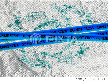 Crime scene danger tapes illustration on wall texture background 13131671