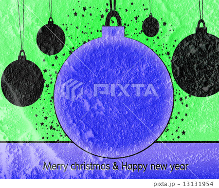 Merry Christmas And Happy New Year card  on Cement wall Backgrou 13131954