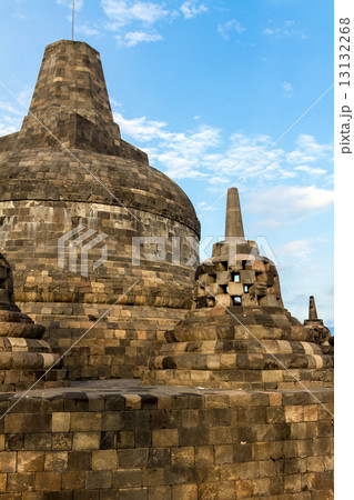 Borobudur temple stupas, Yogyakarta, Java island, Indonesia Borobudur temple stupas, Yogyakarta, Java island, Indonesia 13132268