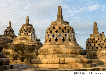 Borobudur temple stupas, Yogyakarta, Java island, Indonesia 13132272