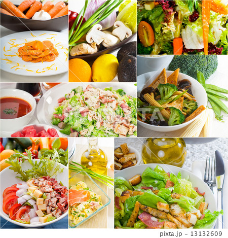 salad collage composition nested on frame salad collage composition nested on frame 13132609