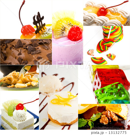 dessert cake and sweets collection collage dessert cake and sweets collection collage 13132775