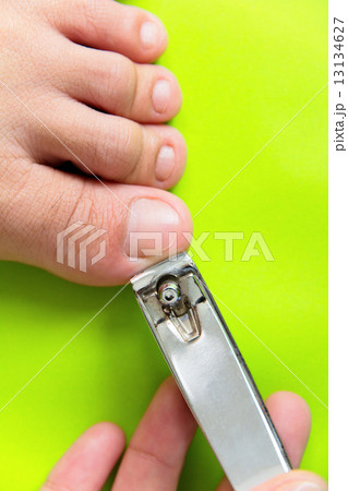 Cutting your toenails concept Cutting your toenails concept 13134627
