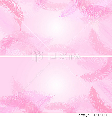 羽 ピンク 背景のイラスト素材
