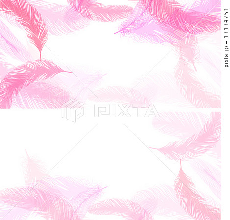 羽 ピンク 背景のイラスト素材
