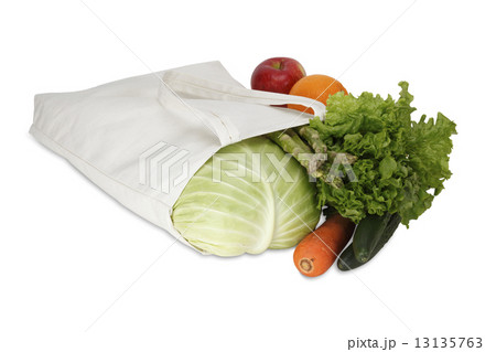 コットンショッピングバッグ 切り抜き画像 コットンショッピングバッグ 切り抜き画像 13135763