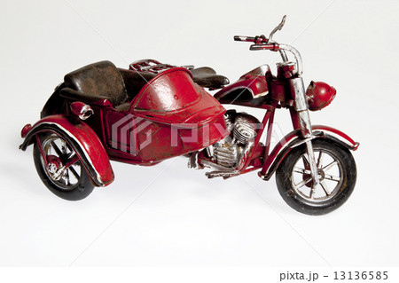 Old motorcycle with sidecar 13136585