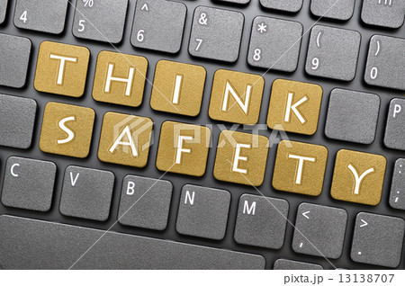 Think safety on keyboard 13138707