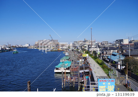 旧江戸川と船 13139639