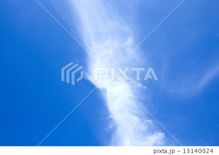 Blue cloudy sky with clouds unusual shapes. 13140024